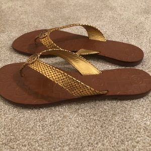 Tory Burch Gold Thora sandals size 9